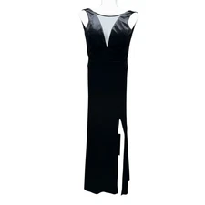 NW Nightway NWT Women’s 8 Dress Black Velvet Sleeveless Formal Maxi New