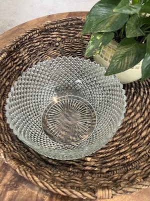 Vintage Anchor Hocking Miss America Clear Glass Fruit Salad Bowl 8.5'' x 4''