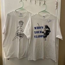 Syracuse Crunch Hockey Autographed Tee Shirts 2013-2017 Lot Of 2 (XL) AHL