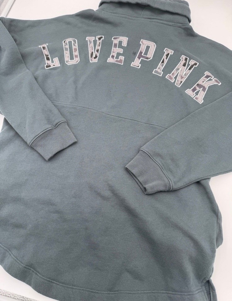 PINK pullover hoodie Medium - image 4