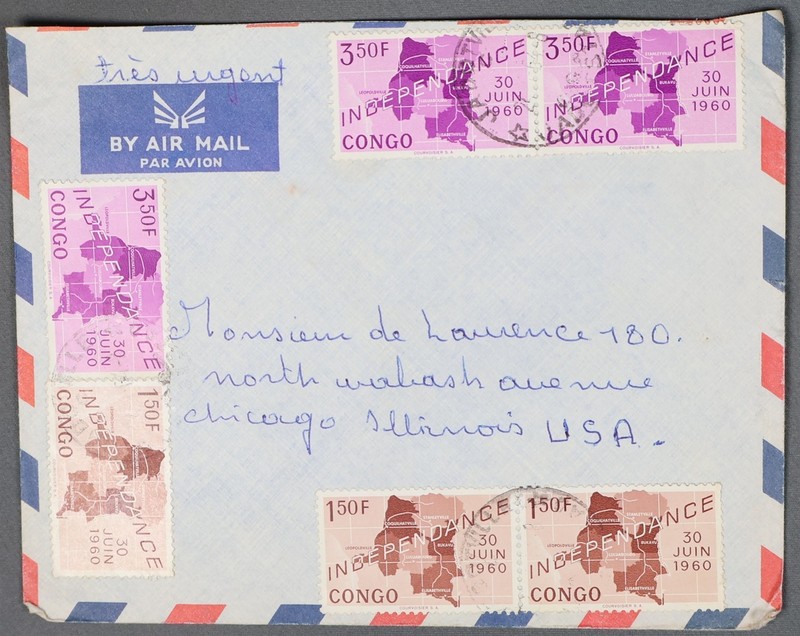 MayfairStamps Congo to Chicago IL Air Mail Cover aaz_64153