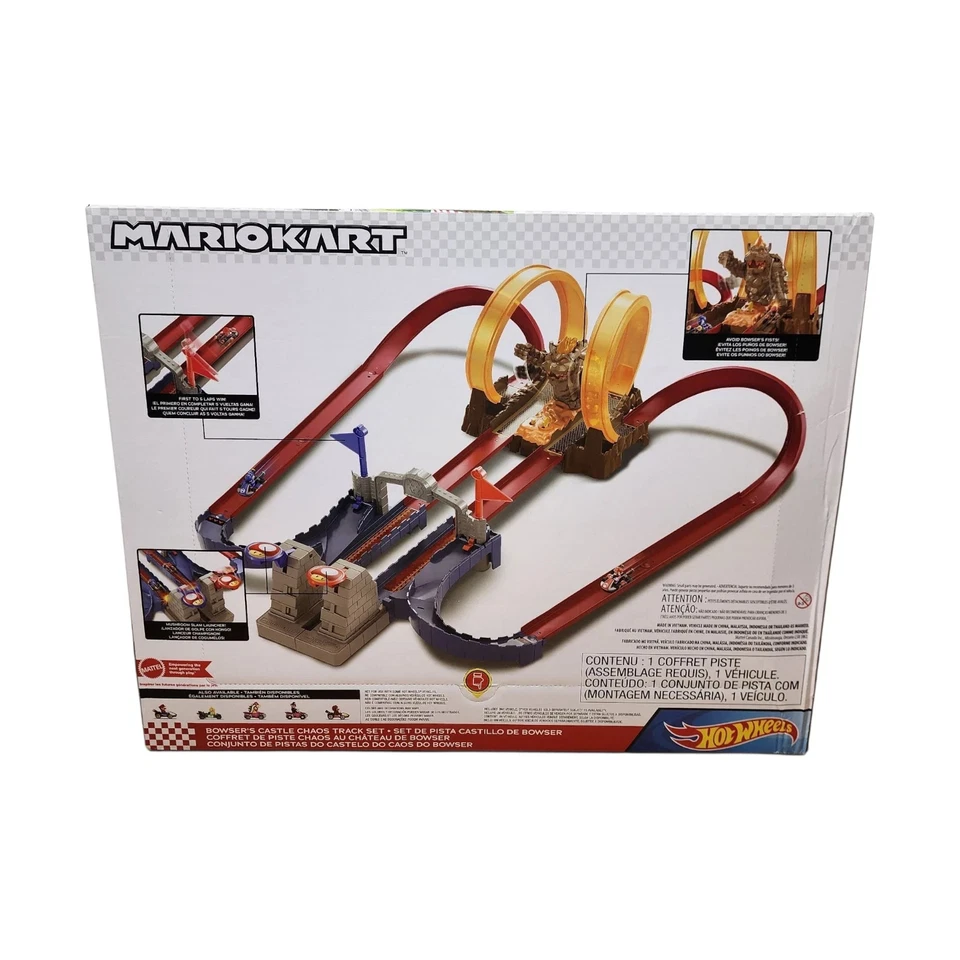 Mario Kart - BOWSER'S CASTLE CHAOS Circuito Pista Set AZUL YOSHI Hot Wheels 2020 Foto 2 de 4