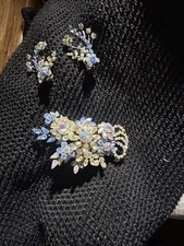 Vintage Juliana Aurora Borealis Brooch And Earring Set