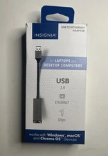 Insignia- USB to Ethernet Adapter - Black