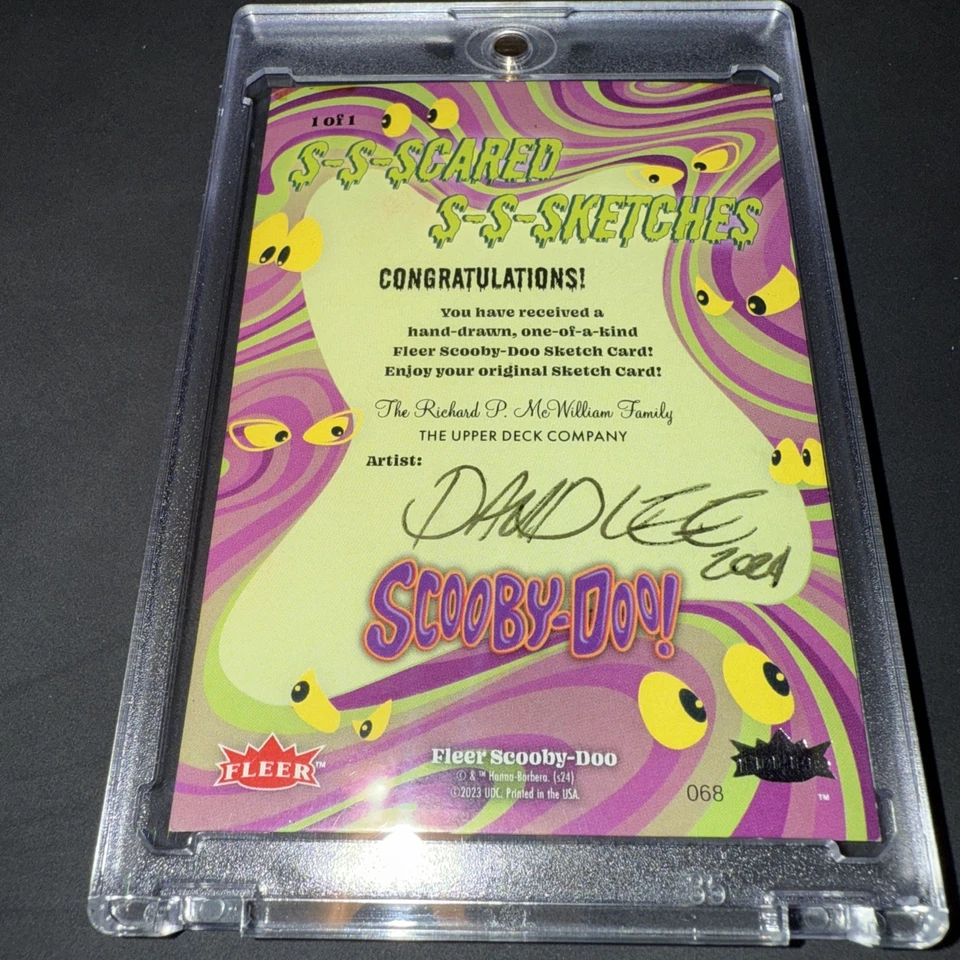 2025 Fleer Scooby Doo S-S-Scared S-S-Sketches Scooby & Shaggy  1/1 Sketch Auto - Image 2 of 2