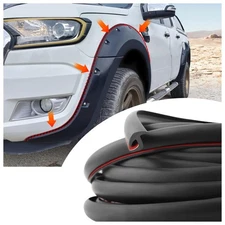 33FT Mudguard Flares Rubber Edge Trim,EPDM Rubber Seal Strip with Self Adhesi...