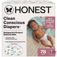 The Honest Company Clean Conscious Diapers  Turtle Time - Size 1 - 78ct