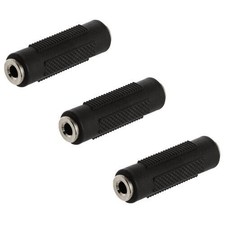 3PCS 3.5mm Stereo Jack Coupler 1/8 in Female AUX Audio Cable Extender Adapter