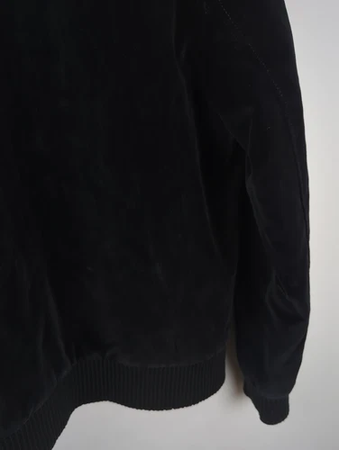 OFFICINE GENERALE Men's Sz US S Black Velour Velvet Zip Bomber Jacket image 10
