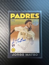 2021 Topps - 1986 Topps Baseball Autographs Jorge Mateo #86A-JMA Black /199 (AU,