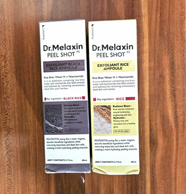 Dr.Melaxin PEEL SHOT Peeling Ampullen Set Rice + Black Rice, Niacinamid 80ml
