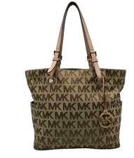 Michael Kors Signature Canvas Bag with gold toned hardware