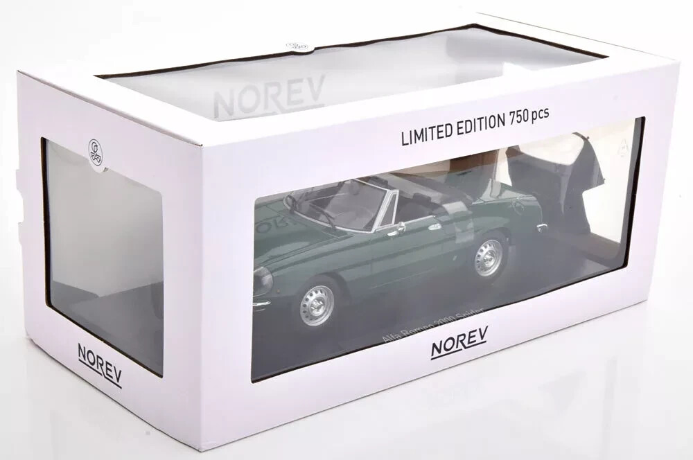 1/18 Alfa Romeo Duetto 2000 Spider 1978 Green Diecast Model Car by