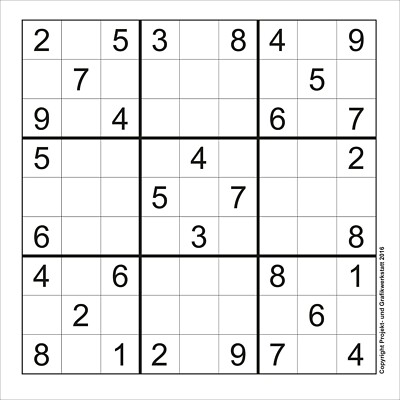 SUDOKU Rätsel *** 100 Stück *** 9x9 Mittelschwer inkl. Lösungen PDF TOP!