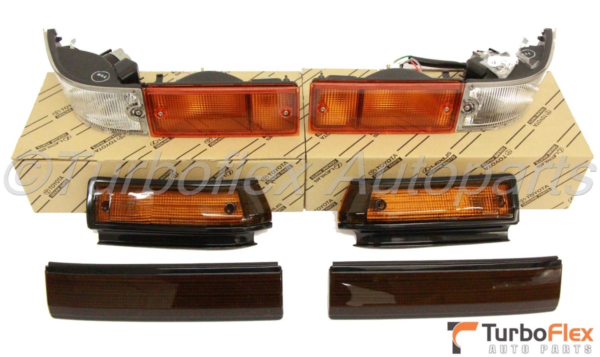パーツ KOUJI Toyota AE86 Trueno Kouki Front Bumper Turn Lamp Smoke Fender