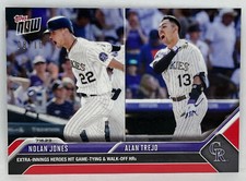 2023 Topps Now #578 Nolan Jones Alan Trejo Colorado Rockies RED Parallel 08/10