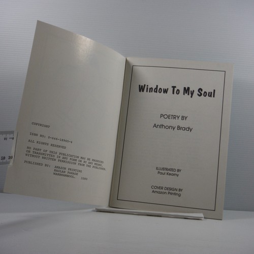 Window To My Soul by Anthony Brady Illustrated Paul Kearny 1994 Poetry Book PB - Bild 2 von 12