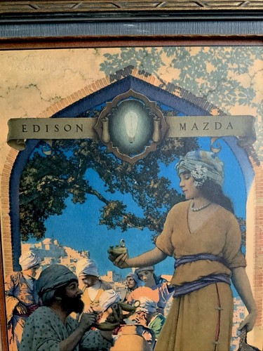 Maxfield Parrish’s “Lamp Seller Of Baghdad” Original 1923 EM Calendar Top Lovely - Picture 4 of 24