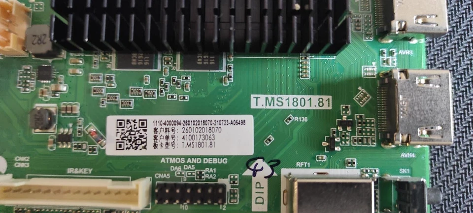 Placa principal T.MS1801.81 para Westinghouse Foto 2 de 4