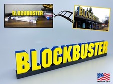 Blockbuster Video Negrita Logo Letrero Retro Años 90 Hombre Cueva Sala de Juegos Decoración
