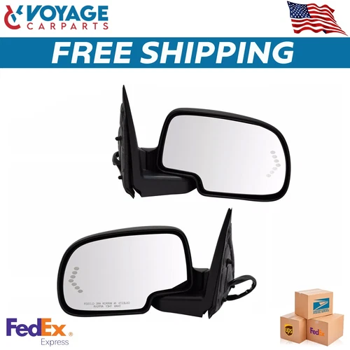 Mirror Power Folding Heated Memory Set Left & Right Side For 2001-2006 GMC Chevy