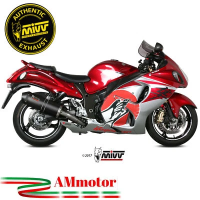 Mivv Suzuki Gsx-R 1300 Hayabusa 2012 12 Pot D' Echappement Moto Oval Carbon Cap - Photo 1/2