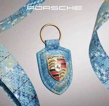 Porte-Clés Porsche 'Wappen' En Cuir Véritable Rouge - WAP0500920E