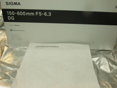SIGMA 150-600mm F5.0 COMTE DG OS HSM ZOOM LENS f SIGMA NEW in FACTORY BOX & CASE - Picture 3 of 5