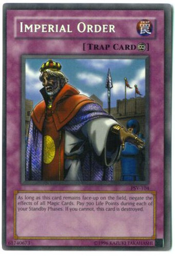 Yu-Gi-Oh! Imperial Order PSV-104 Reverse Foil Error PSA 9 Mint