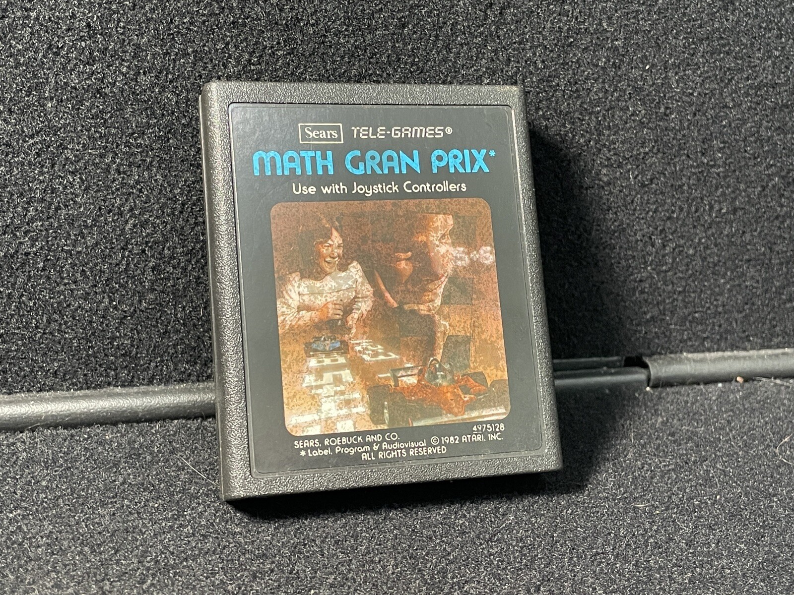 RARO AZUL! Juego Cartucho Vintage Matemáticas Gran Premio (Atari 2600)