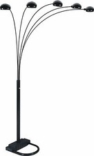 Tall 5 Adjustable Arm Arch Arching Dimmer Switch Black Floor Lamp Light 84''H