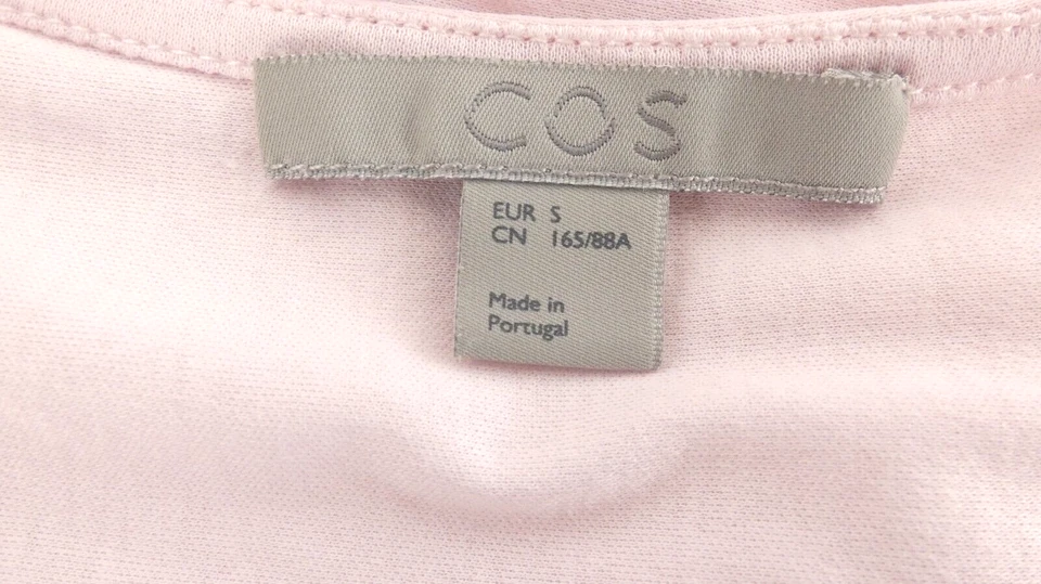 COS Top Blouse Tunic Lagenlook Asymmetric Pale Pink Ruffle Long Sleeve Size S - Image 2 of 4