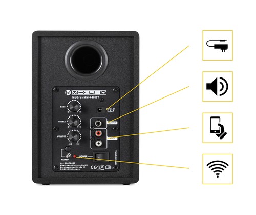 Stylische MM-544BT Studio, Multimedia Speaker PC Regal Lautsprecher Schwarz 40W - Bild 9 von 12