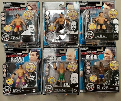 WWE Jakks Wrestling Deluxe Build N' Brawl Series 5 Mini 4'' Figure Complete SET
