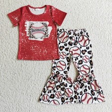 Toddler Girls Bell Bottom Pants Boutique Outfit Adorable Moo Cow Clothes Set