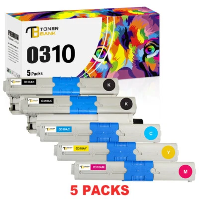 TONER BANK 5 Toner XXL compatibili per OKI C310DN C511DN C531DN MC362 MC362DN MC562 MC562DNW