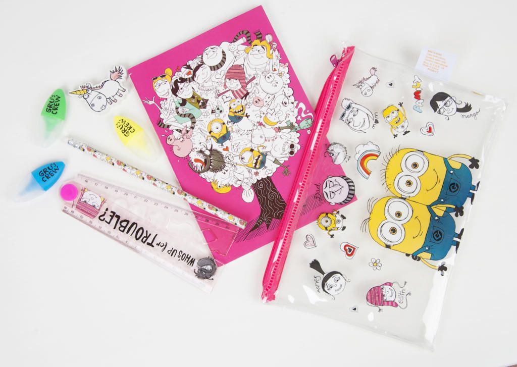 Minions Filled Pencil Case Pink school stationery home Bob Mel Carl Stuart