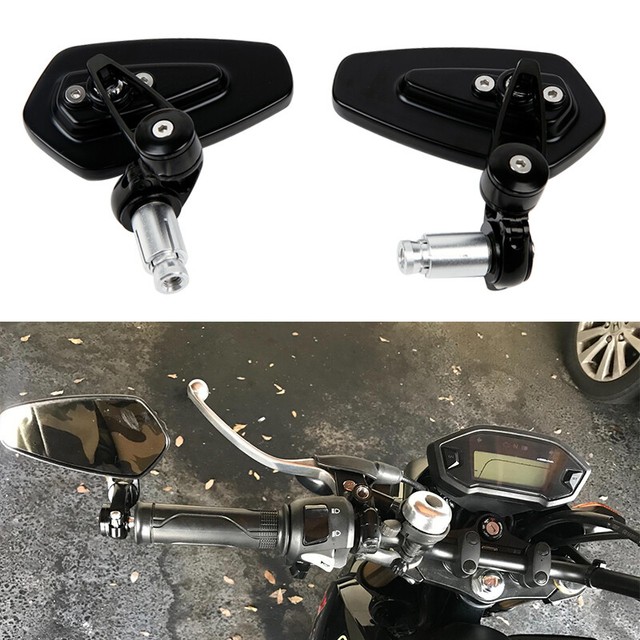 Black Tapered Motorcycle 7/8" Handle Bar End Side Mirrors For Honda Grom Msx 125 eBay