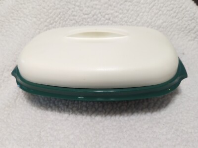 Vintage Tupperware Vegetable/Rice Steamer Bowl Set Hunter Green &White 6 Cups