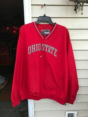 NIKE Ohio State V-Neck Windbreaker Jacket Red Oak Sportswear SIZE XL | eBay