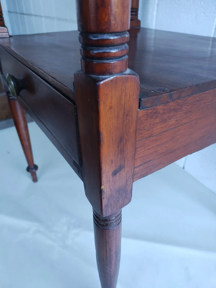 Antique Commode Stand Wash with extra top  Mahogany Sheraton Federal - Image 3 of 4