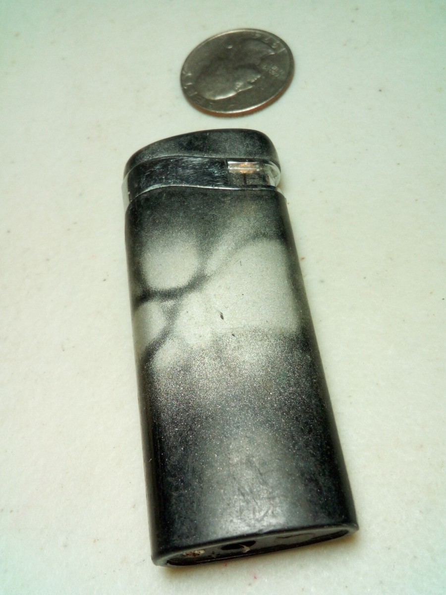 Vintage Swing Top Lighter Grey And Black For Repair/Parts F67