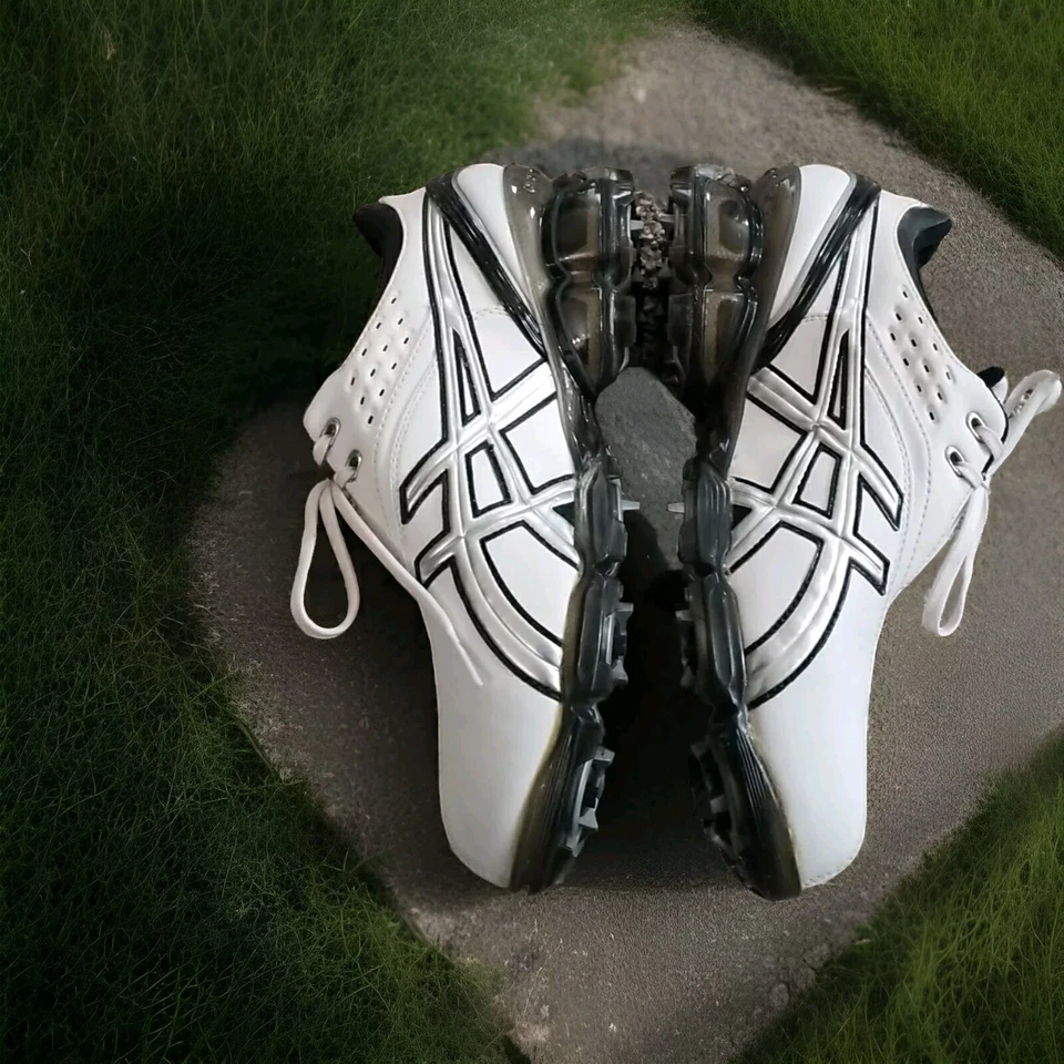Zapatos de golf Asics Gel-Ace Pro para hombre negros, blancos y plateados picos P215Y talla 7M. GWSB Foto 4 de 4