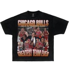 1996 Chicago Bulls 72 Wins Boxy Vintage Basketball Tees Oversized Streetwear Y2K