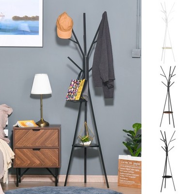 180cm freistehende Garderobe Metall Regal Halter Ständer Display Kleidung Hut