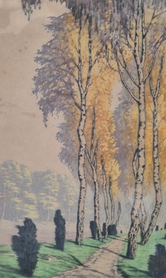 Original Farbradierung Sonniger Herbst Signiert Hans Kaesler (XX) 60/150