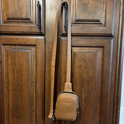 Inicat Brown Crossbody Bag W Adjustable Strap Un Jour De Chance 7.5  X5.5 x1.75 