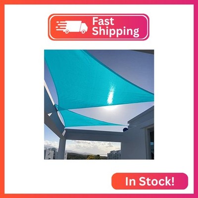 SUNNY GUARD 12' x 12' x 17' Triangle Shade Sail 95% UV Block Outdoor Canopy