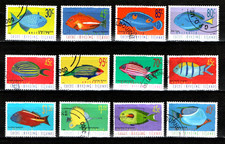 Briefmarken Fische Cocos Keeling Islands 12x fish stamp gestempelt (MF21)