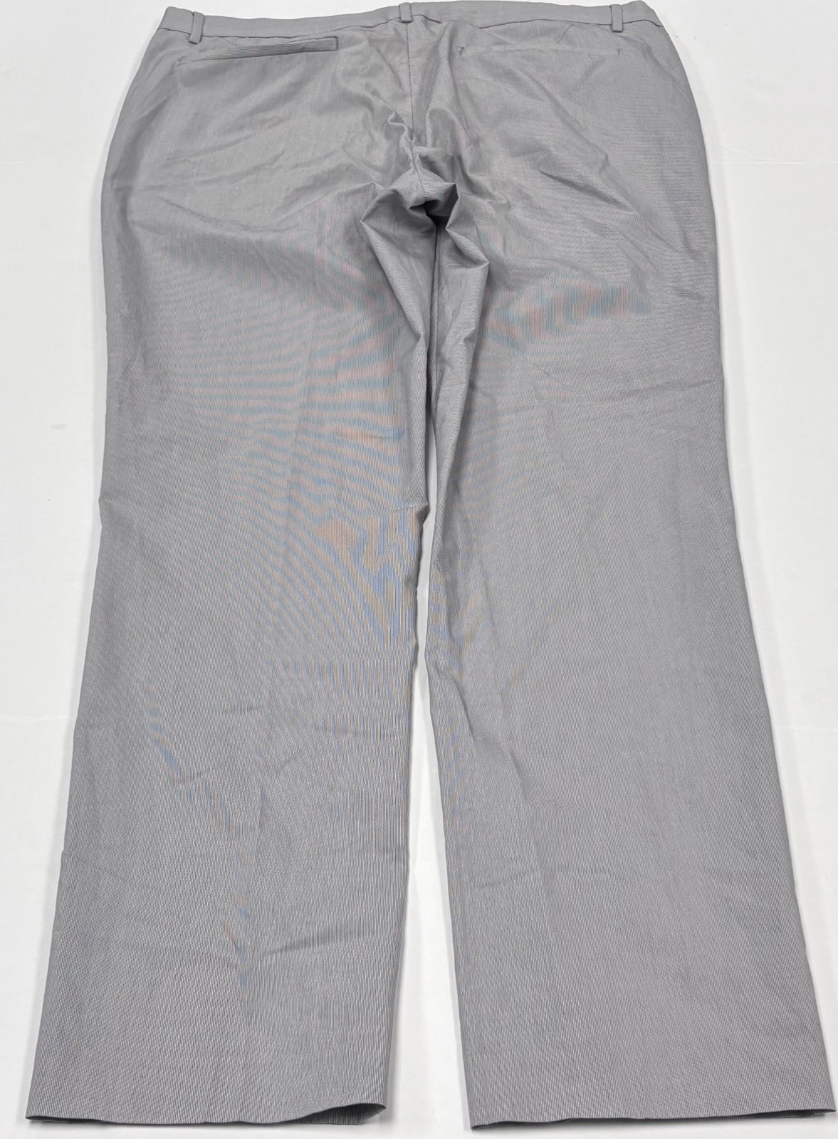 Calvin Klein Slim Fit Chino Dress Pants Men 34/32 Gray Thin Stripe Flat Front  thumbnail 14